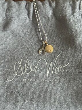Alex Woo Necklace with lucky wishbone and number 7 Charms - Two-Tone Pendants
